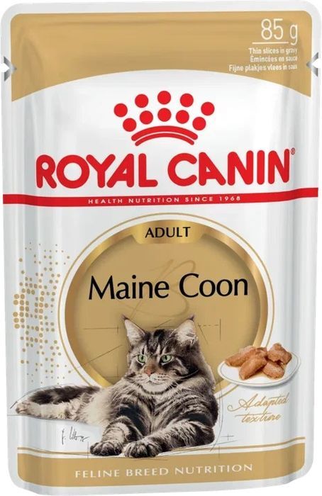 Royal Canin влажный корм для взрослых кошек породы Мэйн Кун, в соусе  