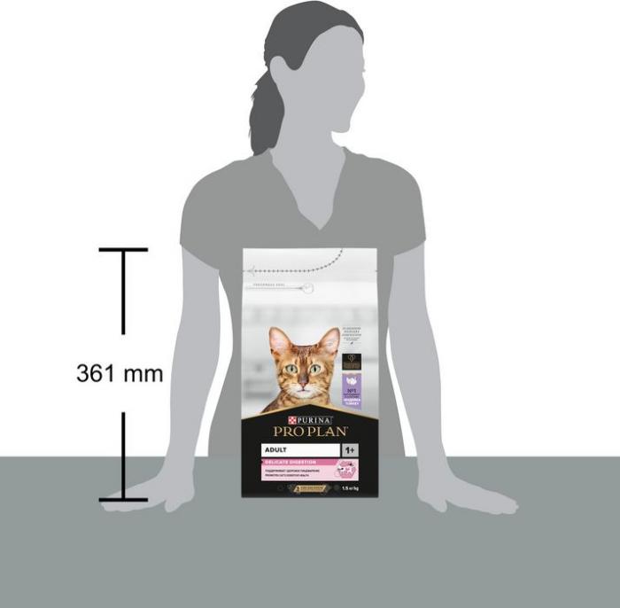 Сухой корм Pro Plan® Delicate Digestion для взрослых кошек с чувствительным пищеварением, с высоким содержанием индейки