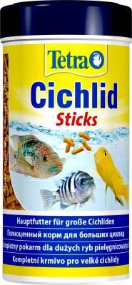 Tetra Cichlid Sticks основной корм для цихловых и крупных декоративных рыб, палочки