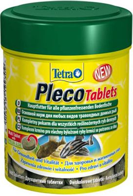 Tetra Pleco корм для травоядных донных рыб со спирулиной