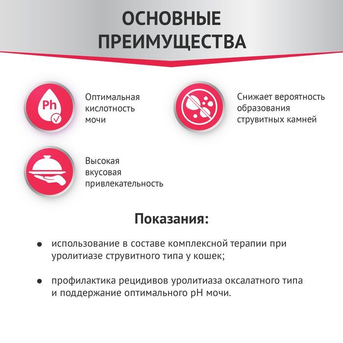 Мираторг Expert Struvite корм для взрослых кошек, при мочекаменной болезни струвитного типа, курица