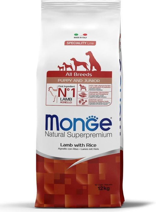 Monge Speciality Line сухой корм для щенков всех пород, ягненок с рисом и картофелем