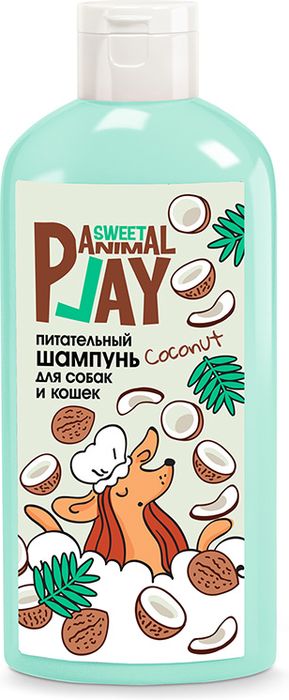 Animal Play Sweet шампунь для собак и кошек, питательный, взрывной кокос