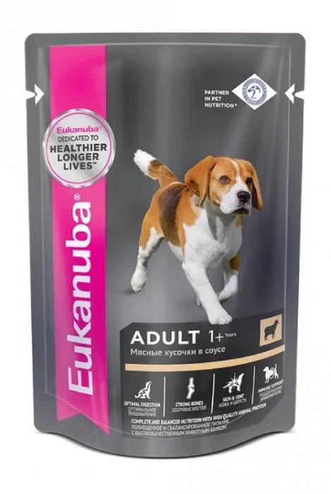 Eukanuba влажный корм для взрослых собак всех пород, ягненок в соусе