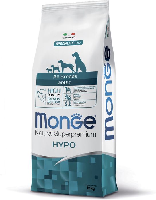 Monge Speciality Line сухой корм для собак гипоаллергенный, лосось с тунцом