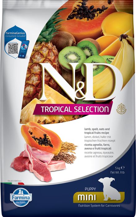 Farmina N&D Tropical Selection корм для щенков малых пород, с ягненком