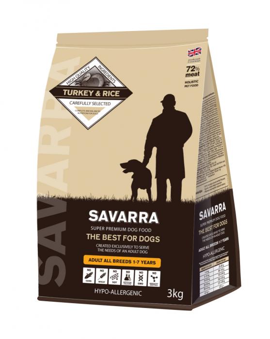 Savarra Adult All Breed сухой корм для собак с индейкой и рисом