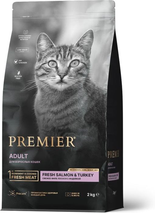 Premier корм для кошек, лосось с индейкой