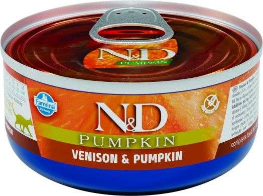 Farmina N&D Pumpkin влажный корм для кошек, оленина с тыквой