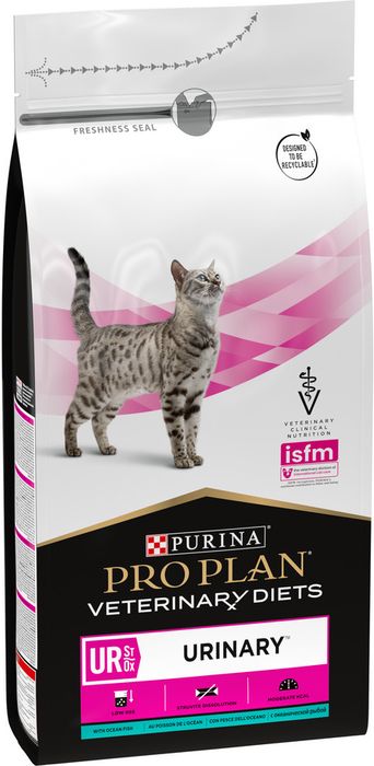 Сухой корм для взрослых кошек диетический Pro Plan® Veterinary Diets UR St/Ox при болезни нижних отделов мочевыводящих путей, с океанической рыбой, Пакет