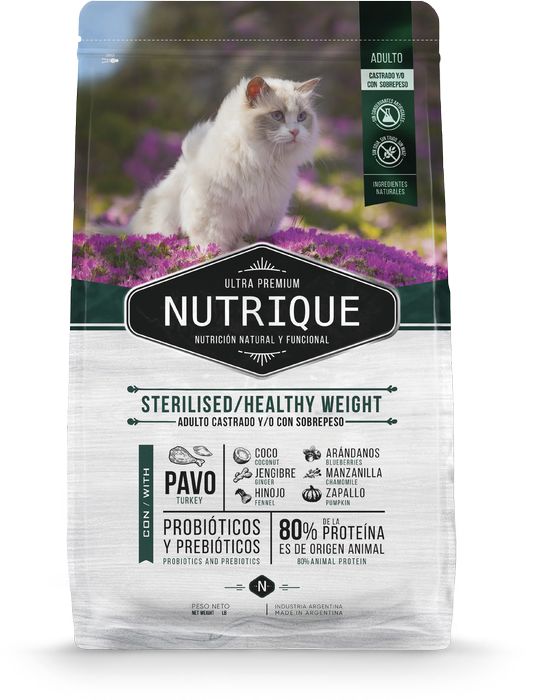 Vitalcan Nutrique Sterilised/Healthy Weight корм для стерилизованных кошек, контроль веса, индейка