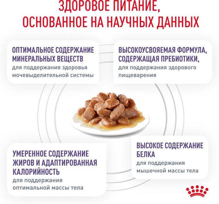 Royal Canin Neutered Maintenance влажный корм для стерилизованных кошек, мелкие кусочки в соусе