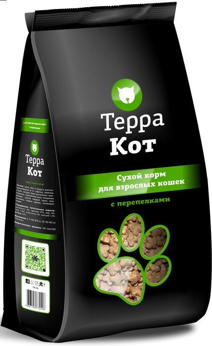 Терра Кот сухой корм для кошек с перепелками
