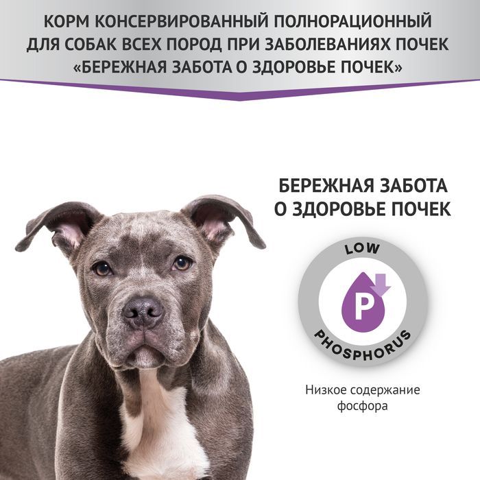 Мираторг Expert влажный корм для собак, при заболеваниях почек, курица