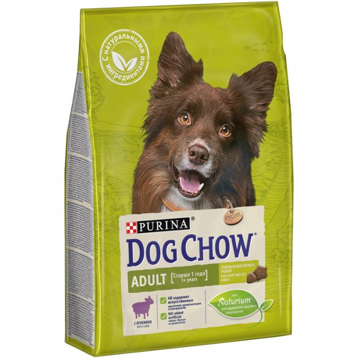 Dog Chow Adult сухой корм для собак с ягненком и рисом