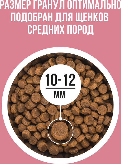 Bowl Wow корм для щенков средних пород, с ягненком, индейкой, рисом и добавлением брусники