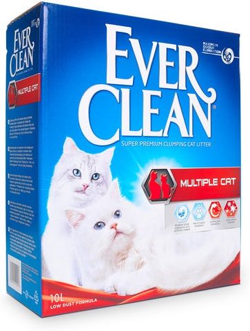 Ever Clean Multiple Cat комкующийся наполнитель для нескольких кошек
