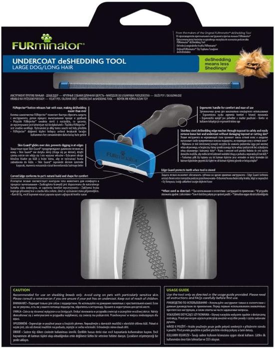 FURminator L фурминатор для собак крупных пород, с длинной шерстью