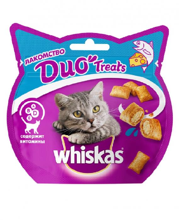 Whiskas DUO лакомство для кошек с лососем и сыром
