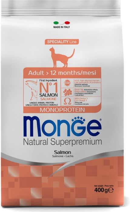 Monge Cat Salmon сухой корм для взрослых кошек, лосось