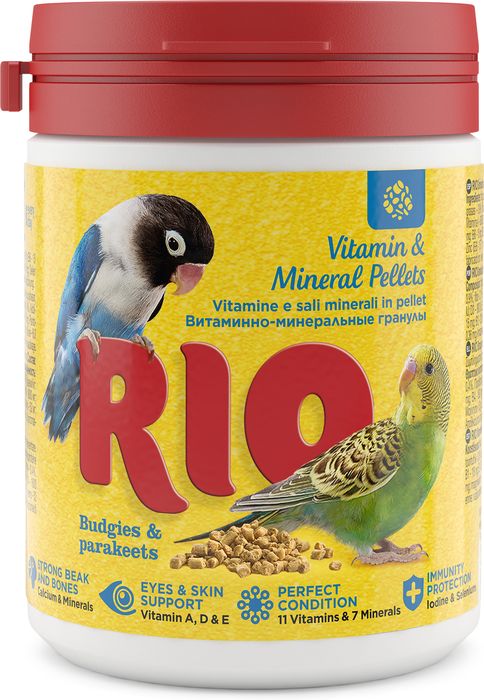 РИО Rio витаминно-минеральные гранулы для волнистых и средних попугаев