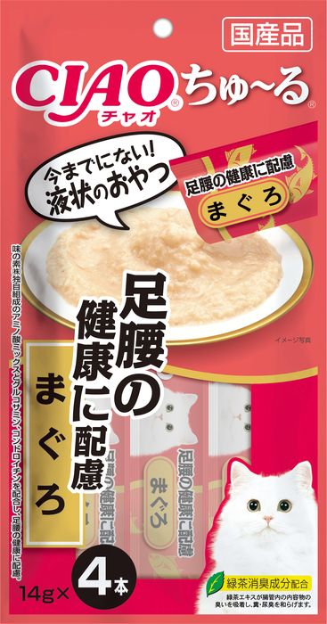 INABA CIAO CHURU лакомство для кошек, для укрепления костей и суставов, тунец магуро