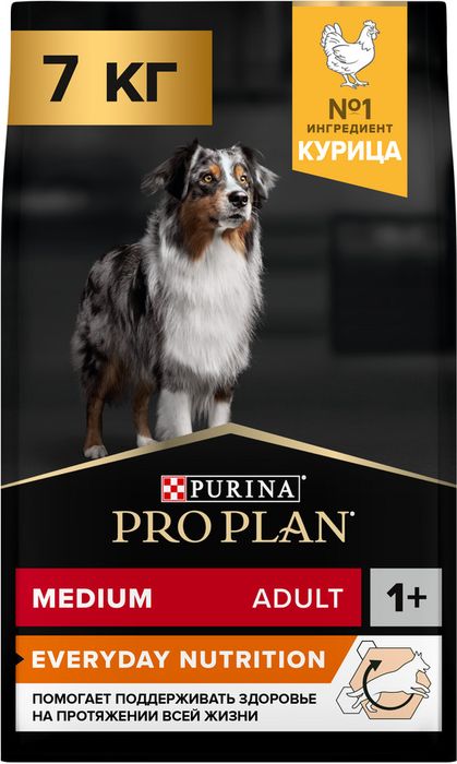 Сухой корм Pro Plan® Everyday Nutrition для взрослых собак средних пород, с высоким содержанием курицы