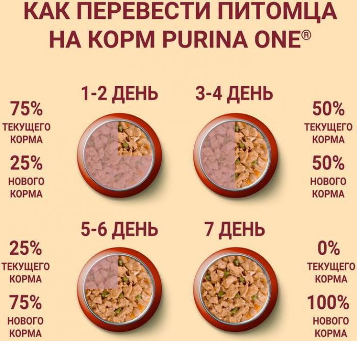 Влажный корм Purina ONE® Мини для активных взрослых собак мелких и карликовых пород, с говядиной, картофелем и морковью в подливе 