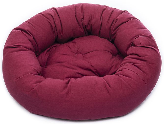 Dog Gone Smart лежанка для собак и кошек, "Donut" овальная, вишневый