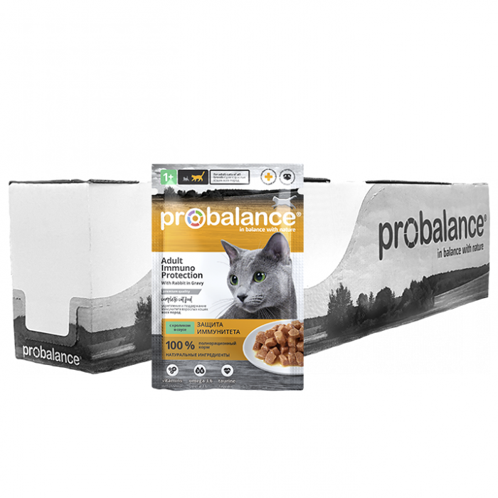 ProBalance Immuno Protection влажный корм для кошек с кроликом в соусе
