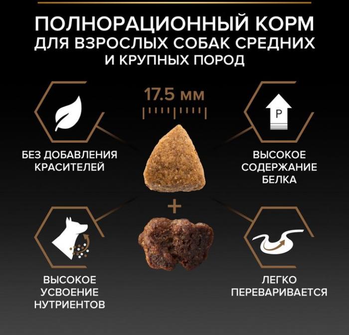 Сухой корм Pro Plan® Duo Delice для взрослых собак средних и крупных пород, с высоким содержанием говядины