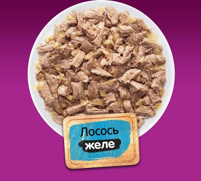 Whiskas влажный корм рыбная коллекция для кошек с лососем