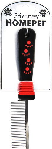HOMEPET SILVER SERIES расческа металлическая, 31 зуб, 20х2,5см