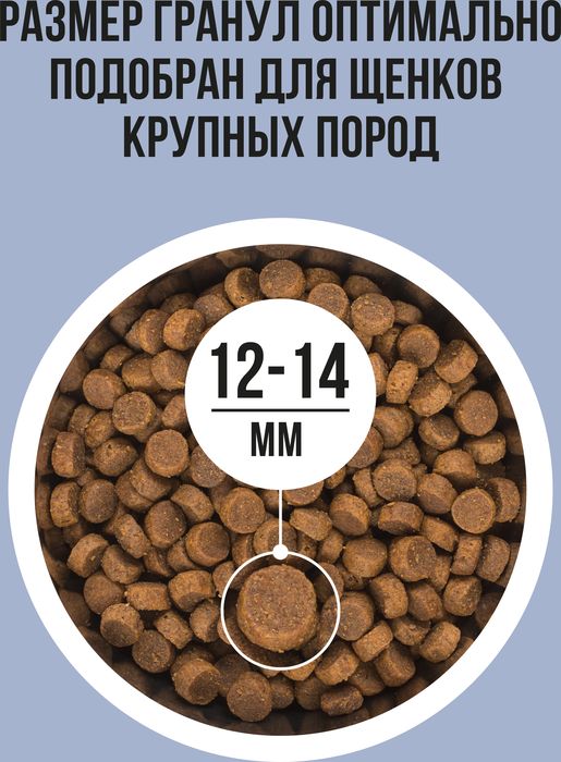 Bowl Wow корм для щенков крупных пород, с ягненком, индейкой, рисом и добавлением черники