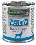 Farmina Vet Life Hypoallergenic консервы для собак с пищевой аллергией, с уткой и картофелем