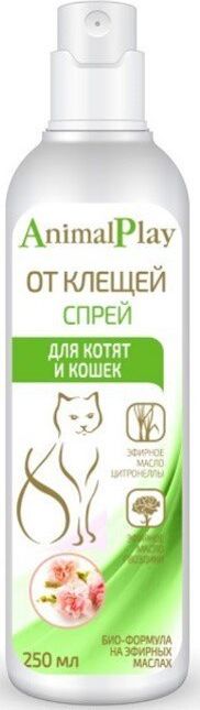 Animal Play спрей для кошек, репеллентный, от клещей и эктопаразитов