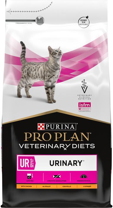 Сухой корм для кошек диетический Pro Plan® Veterinary Diets UR ST/OX Urinary при болезнях нижних отделов мочевыводящих путей, с курицей, Пакет