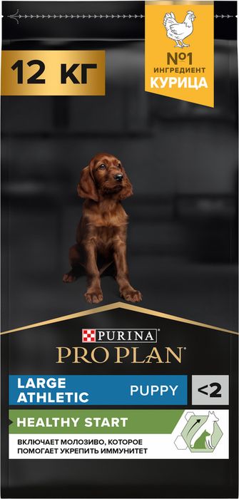Сухой корм Pro Plan® Healthy Start для щенков крупных пород с атлетическим телосложением, с высоким содержанием курицы