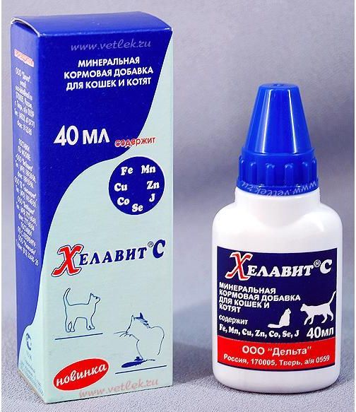 Дельта Микроэлементная кормовая добавка для кошек и котят "Хелавит" 40мл