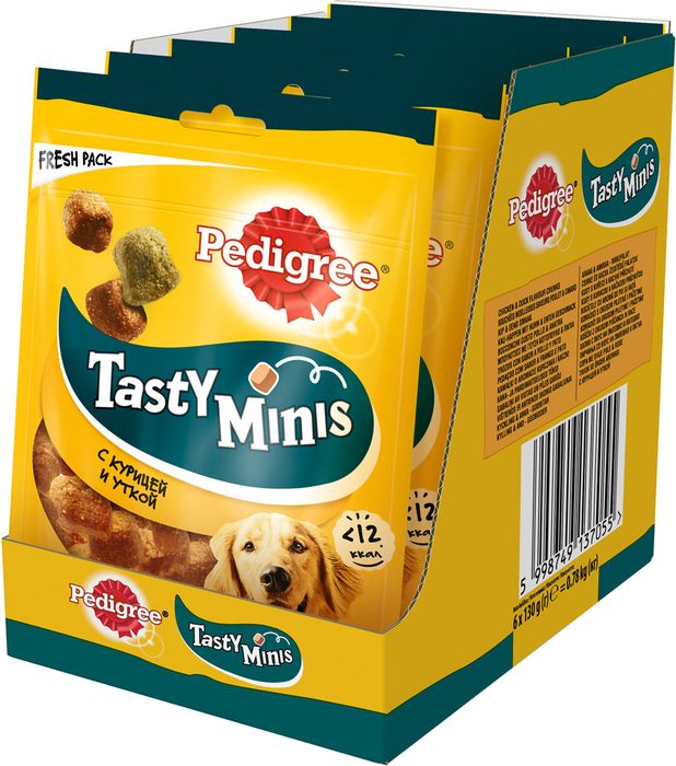 Pedigree Tasty Bites лакомство для собак ароматные кусочки с курицей