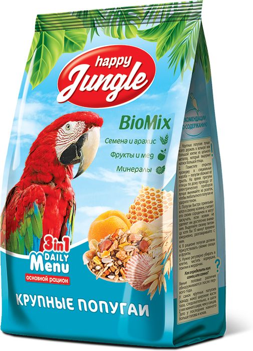 Happy Jungle корм для крупных попугаев