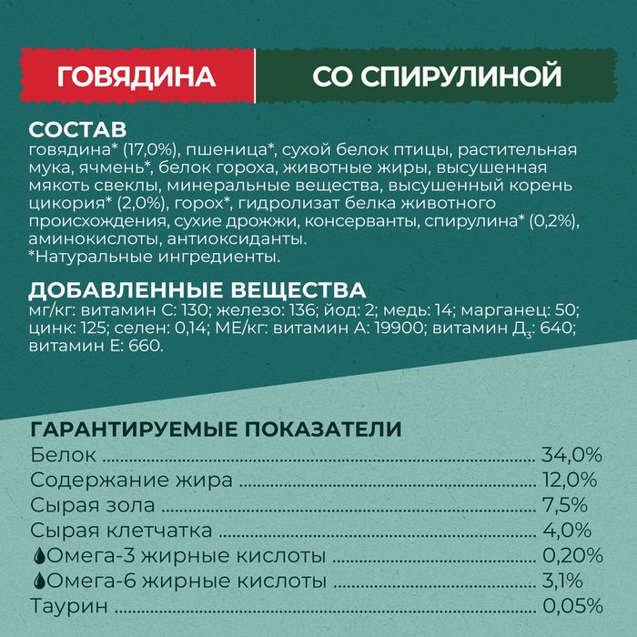 Сухой корм Purina ONE® Природа Здоровья® для стерилизованных кошек и кастрированных котов, с высоким содержанием говядины