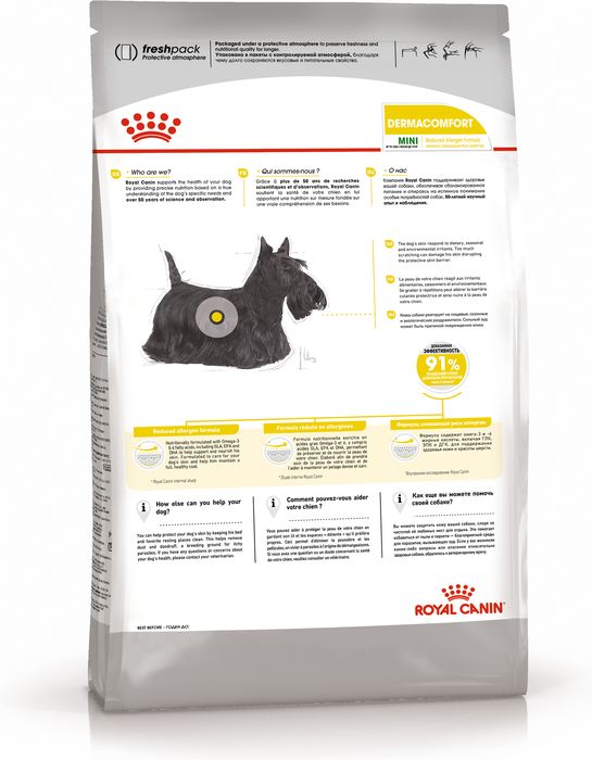 Royal Canin Mini Dermacomfort сухой корм для собак мелких пород с раздраженной и зудящей кожей