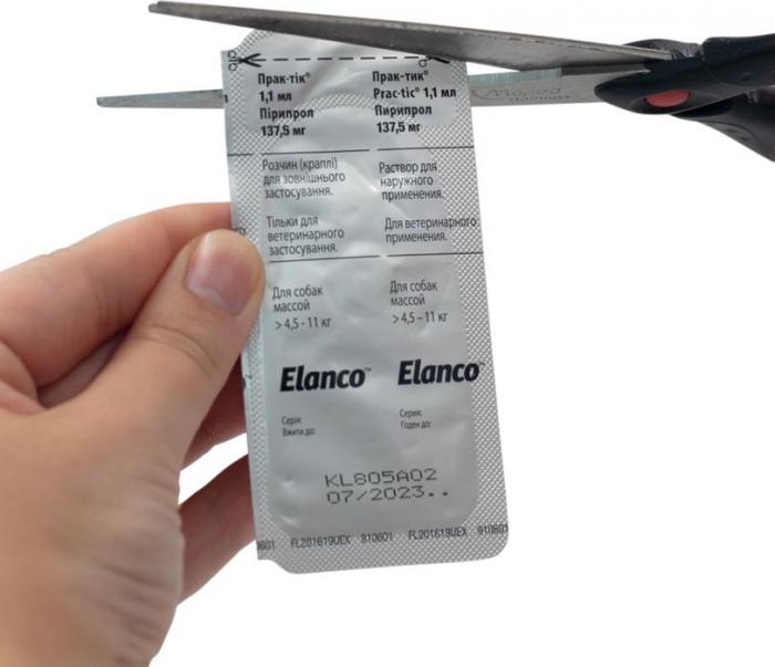 Elanco Prac-tic капли для взрослых собак малых и средних пород, от клещей