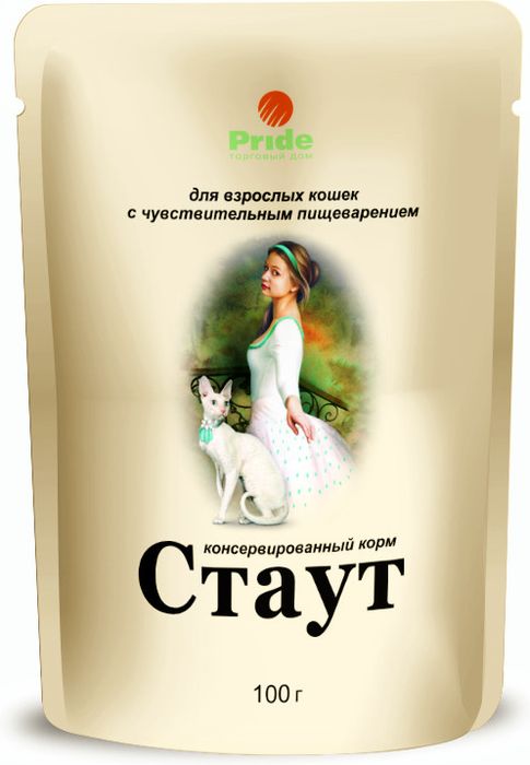 Стаут влажный корм для кошек с чувствительным пищеварением, соус