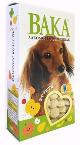 Вака Фрукты лакомство хрустящие подушечки для собак