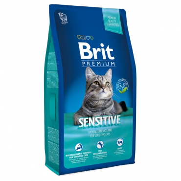 Brit New Premium Sensetive гипоаллергенный сухой корм для кошек с чувствительным пищеварением