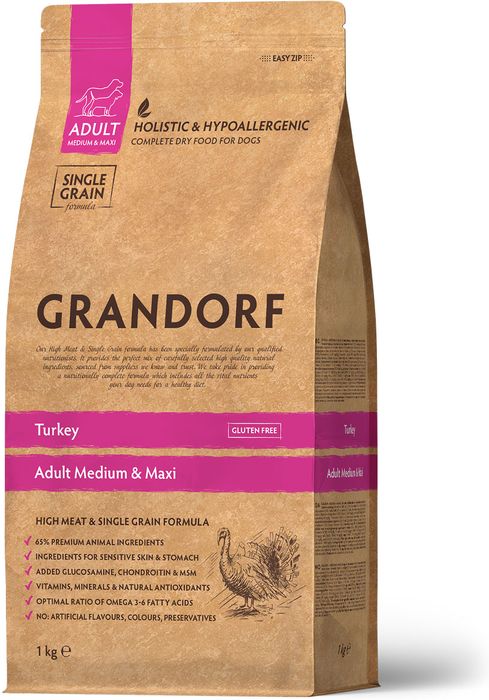 Grandorf корм для собак средних и крупных пород, с индейкой