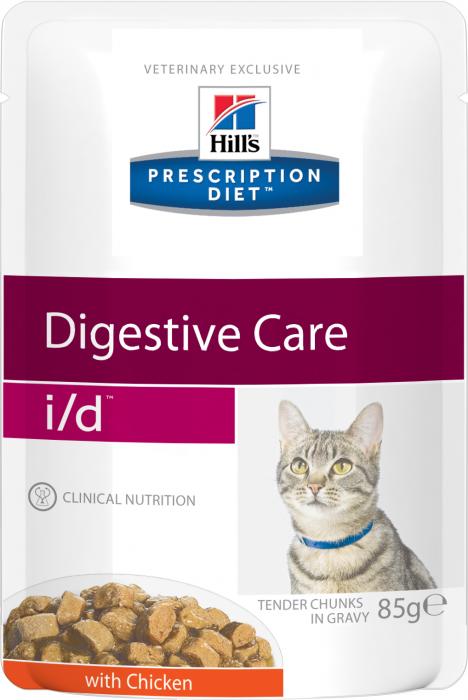 Hills Prescription Diet I/D влажный корм для кошек для лечения заболеваний ЖКТ с курицей