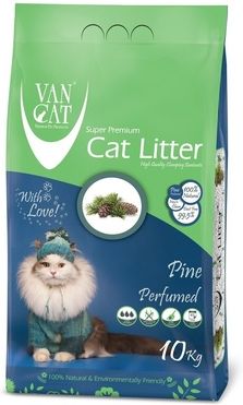 Van Cat Pine комкующийся наполнитель для кошачьих туалетов, без пыли, с ароматом соснового леса